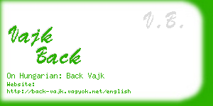 vajk back business card